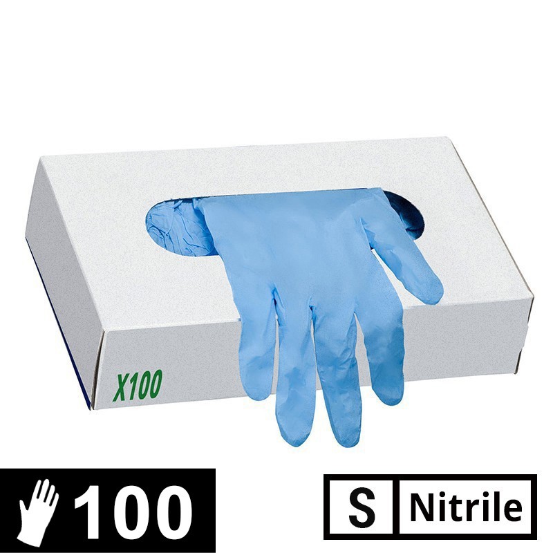 Gants nitrile poudrés bleu (boîte de 100 pièces) - 5910 - COVERGUARD